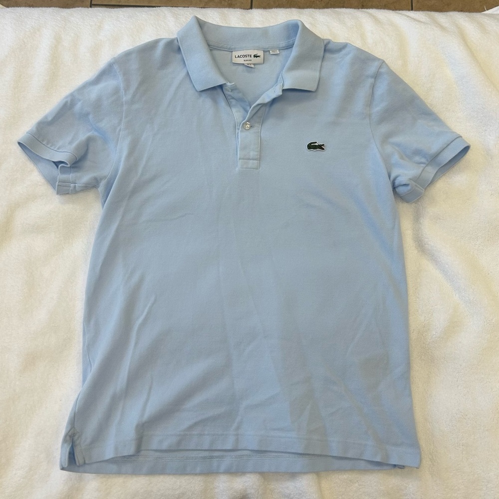Lacoste Slim Fit Medium Blue Polo Shirt